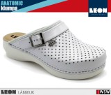 Leon COMFORT PU101 WHITE bőr női klumpa