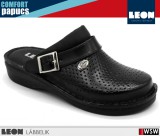 Leon COMFORT V202M BLACK komfort férfi papucs