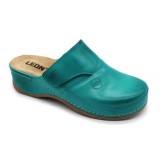 Leon Comfortstep 2019 türkiz női bőr papucs kivehető talpbetéttel 36, 37