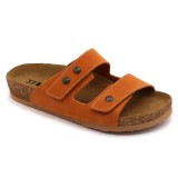 Leon Comfortstep 4050 narancssárga velúr női bőr papucs 35-42- Birkenstockhoz hasonlatos talppal