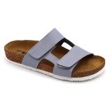 Leon Comfortstep 4051 kék női bőr papucs 35-42 - Birkenstockhoz hasonlatos talppal