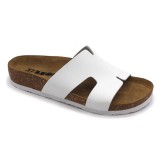 Leon Comfortstep 4054 fehér női bőr papucs 36-41 -Birkenstockhoz hasonlatos talppal