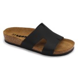 Leon Comfortstep 4054 fekete női bőr papucs 36-41 -Birkenstockhoz hasonlatos talppal