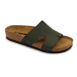Leon Comfortstep 4054 zöld női bőr papucs 36-41 -Birkenstockhoz hasonlatos talppal