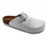 Leon Comfortstep 4700 fehér férfi bőr klumpa 42-49 -Birkenstockhoz hasonlatos talppal