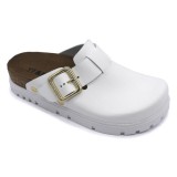 Leon Comfortstep 6000 fehér női bőr klumpa 36-41- Birkenstockhoz hasonlatos talppal