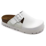 Leon Comfortstep 6005 fehér női bőr klumpa 36, 38-40- Birkenstockhoz hasonlatos talppal