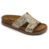 Leon Comfortstep 7030 arany női bőr papucs 36-41 -Birkenstockhoz hasonlatos talppal