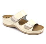 Leon Comfortstep 904 bézs női bőr papucs 35-42