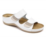 Leon Comfortstep 904 fehér női bőr papucs 35-42