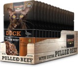 Leonardo kacsahús extra tépett marhahússal alutasakos macskaeledel (16 x 70 g) 1.12kg