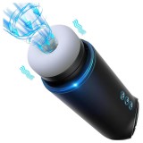 Leopárd Leopard - fel-le mozgó, szívó-vibráló maszturbátor (fekete)