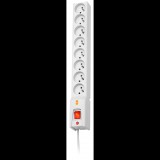 Lestar LX810G-AK. 1.5M 8 aljzatos túlfeszültség védő - elosztó kapcsolóval 1.5m - Fehér (1966004079)