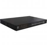 Level One LevelOne FGP-2831 hálózati kapcsoló Beállítást nem igénylő (unmanaged) Fast Ethernet (10/100) Ethernet-áramellátás (PoE) támogatása 1U Fekete (FGP-2831)