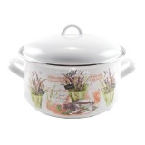 Levendula Zománcozott lábas 24 cm+fedő