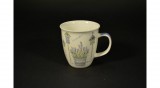 Levendulás porcelán teás bögre  450 ml