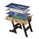 Leziter 4 az 1-ben játékasztal, csocsó, ping-pong, biliárd és curling bowling játékhoz