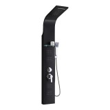 Leziter Alegro Black hidromasszázs zuhanypanel, rozsdamentes acél