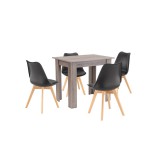 Leziter Amina 4+1 étkező garnitúra fekete-yorki tölgy