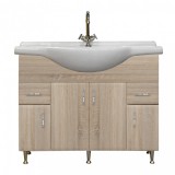 Leziter Bianca Plus 105 alsó szekrény mosdóval, sonoma tölgy színben