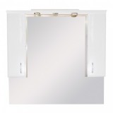 Leziter Bianca Plus 105 fürdőszoba bútor felsőszekrény, magasfényű fehér színben