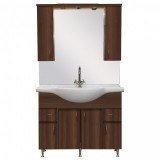 Leziter Bianca Plus 105 komplett fürdőszobabútor, aida dió színben