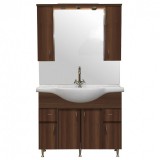 Leziter Bianca Plus 105 komplett fürdőszobabútor, aida dió színben