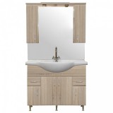 Leziter Bianca Plus 105 komplett fürdőszobabútor, sonoma tölgy színben