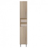 Leziter Bianca Plus 30 magas szekrény 2 ajtóval, nyitott, sonoma tölgy színben, univerzális