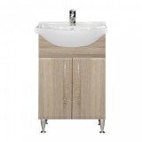 Leziter Bianca Plus 55 alsó szekrény mosdóval, sonoma tölgy színben