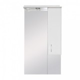 Leziter Bianca Plus 55 fürdőszoba bútor felsőszekrény, magasfényű fehér színben, jobbos nyitásirány