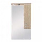 Leziter Bianca Plus 55 fürdőszoba bútor felsőszekrény, sonoma tölgy színben, jobbos nyitásirány