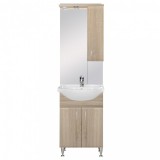 Leziter Bianca Plus 55 komplett fürdőszobabútor, sonoma tölgy színben, jobbos nyitási irány