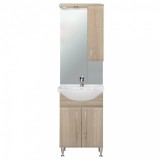 Leziter Bianca Plus 55 komplett fürdőszobabútor, sonoma tölgy színben, jobbos nyitási irány