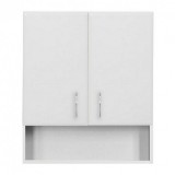 Leziter Bianca Plus 60-as Faliszekrény 2 ajtóval, nyitott alsó résszel, magasfényű fehér színben