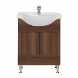 Leziter Bianca Plus 65 alsó szekrény mosdóval, aida dió színben