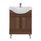 Leziter Bianca Plus 65 alsó szekrény mosdóval, aida dió színben