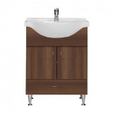 Leziter Bianca Plus 65 alsó szekrény mosdóval, aida dió színben