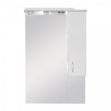 Leziter Bianca Plus 65 fürdőszoba bútor felsőszekrény, magasfényű fehér színben, jobbos nyitásirány