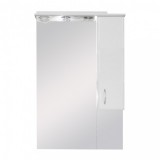 Leziter Bianca Plus 65 fürdőszoba bútor felsőszekrény, magasfényű fehér színben, jobbos nyitásirány