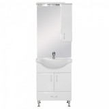 Leziter Bianca Plus 65 komplett fürdőszobabútor, magasfényű fehér színben, jobbos nyitási irány