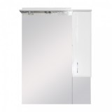Leziter Bianca Plus 75 fürdőszoba bútor felsőszekrény, magasfényű fehér színben, jobbos nyitásirány