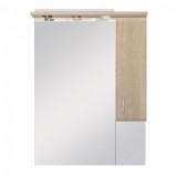 Leziter Bianca Plus 75 fürdőszoba bútor felsőszekrény, sonoma tölgy színben, jobbos nyitásirány