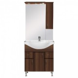 Leziter Bianca Plus 75 komplett fürdőszobabútor, aida dió színben, jobbos nyitási irány