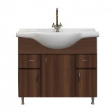 Leziter Bianca Plus 85 alsó szekrény mosdóval, aida dió színben