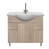 Leziter Bianca Plus 85 alsó szekrény mosdóval, sonoma tölgy színben