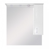 Leziter Bianca Plus 85 fürdőszoba bútor felsőszekrény, magasfényű fehér színben, jobbos nyitásirány