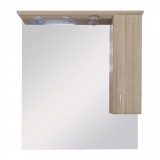 Leziter Bianca Plus 85 fürdőszoba bútor felsőszekrény, sonoma tölgy színben, jobbos nyitásirány