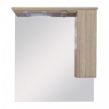 Leziter Bianca Plus 85 fürdőszoba bútor felsőszekrény, sonoma tölgy színben, jobbos nyitásirány