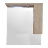 Leziter Bianca Plus 85 fürdőszoba bútor felsőszekrény, sonoma tölgy színben, jobbos nyitásirány